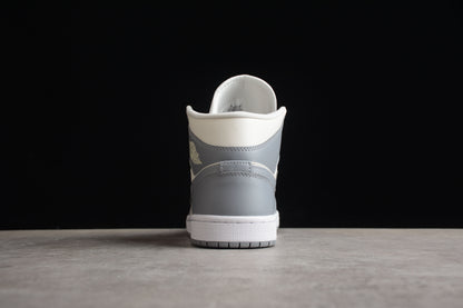 Air Jordan 1 Mid Stealth Grey Sneakers