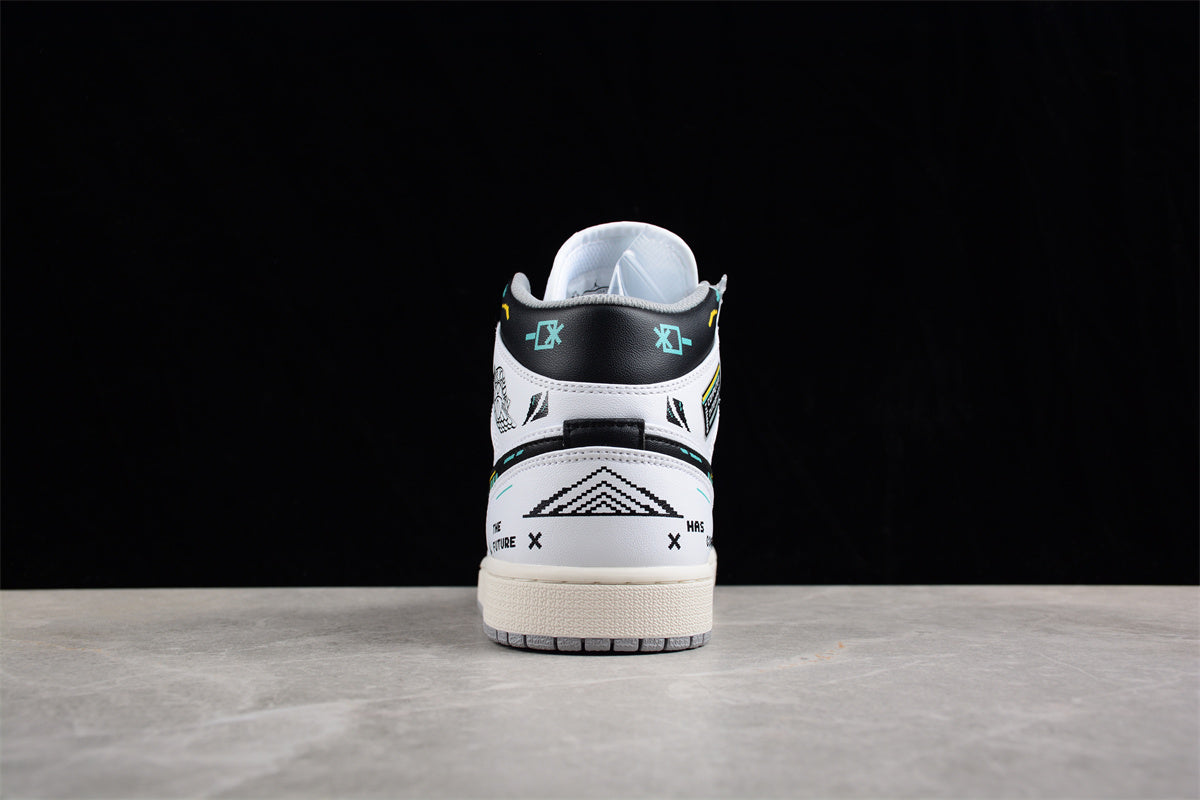 Air Jordan 1 Mid "The Future" White Black
