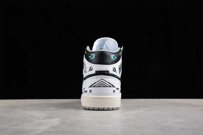 Nike Air Jordan 1 Mid The Future White Black Sneakers