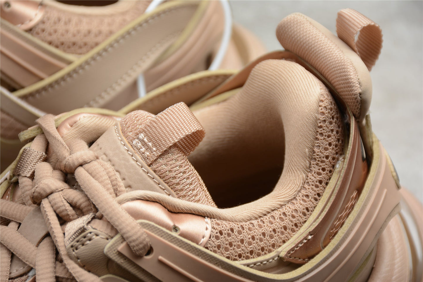 Men's Full Beige Track Lifestyle Sneakers