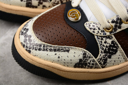 Gucci Screener Python Print Leather Sneakers