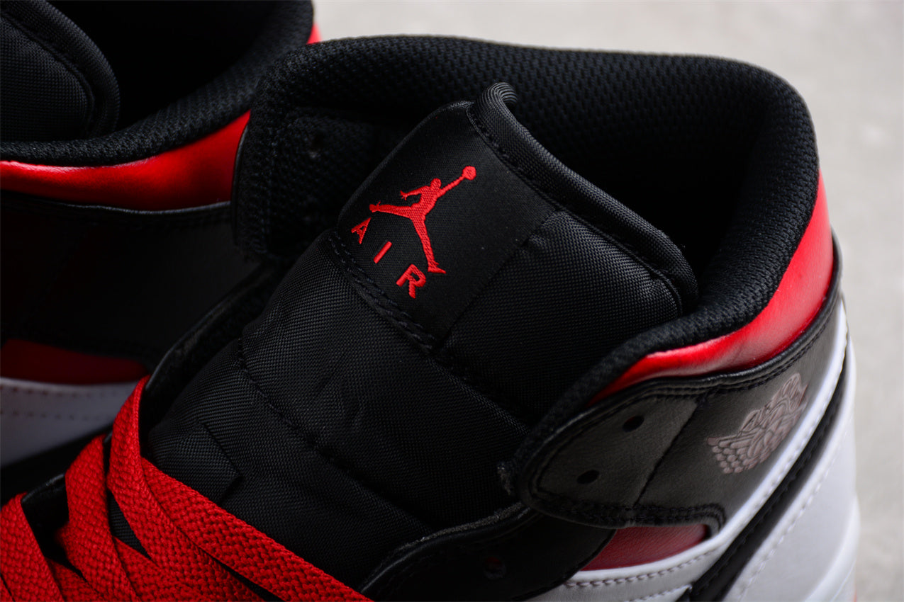 Nike Air Jordan 1 Mid "White/Black/Gym Red"