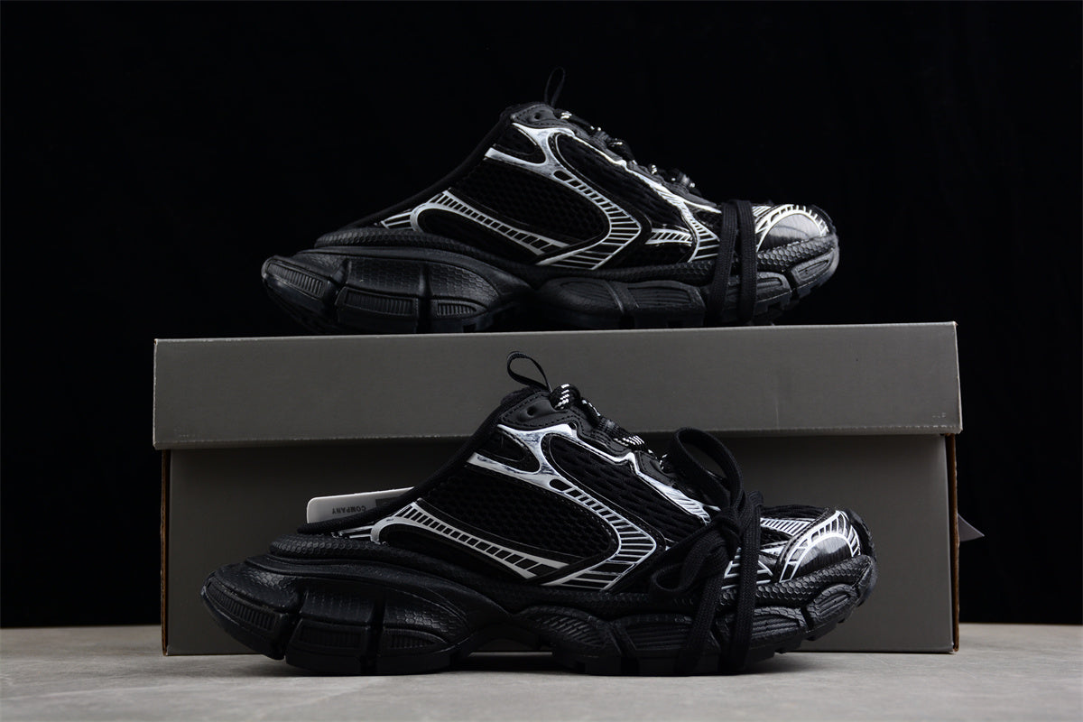 Balenciaga 3XL Mule Black White