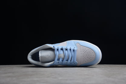 Nike Air Jordan 1 Low Football Grey Aluminum (Women's) Sneakers