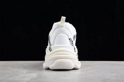 Balenciaga Triple S Allover Logo White Sneakers