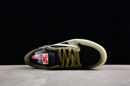 Travis Scott x Air Jordan 1 Low OG Dark Olive Sneakers