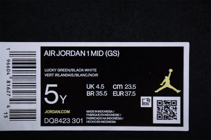 Air Jordan 1 Mid Green Sneakers