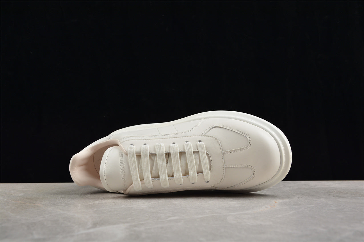 Alexander McQueen Oversized Leather Sneakers in White