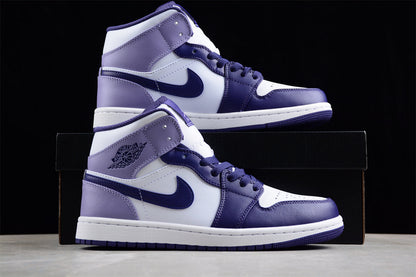 Nike Air Jordan 1 Mid Sky J Blueberry Light Purple Sneakers