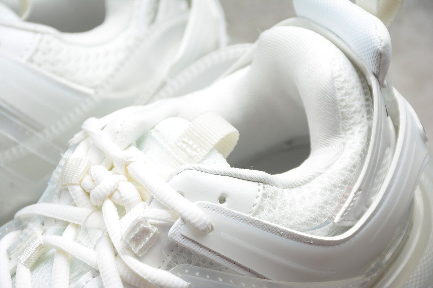 White Track Clear Sole Sneakers