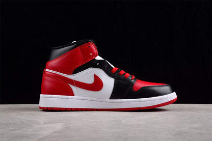 Air Jordan 1 Mid Alternate Bred Toe Sneakers