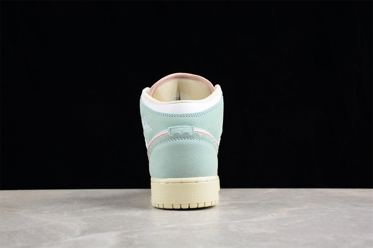 Air Jordan 1 Mid GS "Pink Oxford" (Youth)