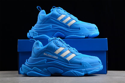 Balenciaga x Adidas Triple S Blue Sneakers