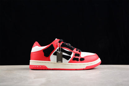 AMIRI Skel Top Low White Red Sneakers
