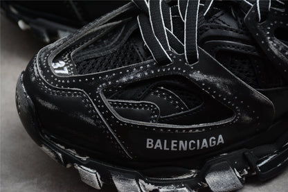 Men's Faded Black Track Sneakers