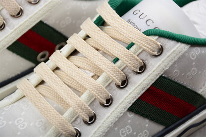 Gucci Tennis 1977 GG Print White Sneakers