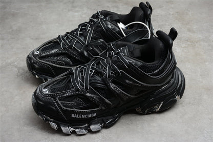 Men's Faded Black Track Sneakers