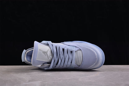 Off-White x Air Jordan 4 Custom Blue Sail Sneakers