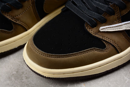 Travis Scott x Air Jordan 1 Retro Low OG SP Black Dark Mocha Sneakers