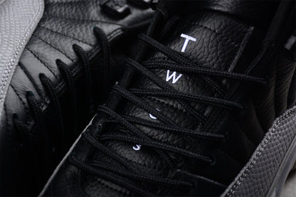 Air Jordan 12 Retro Black Wolf Grey Basketball Shoes