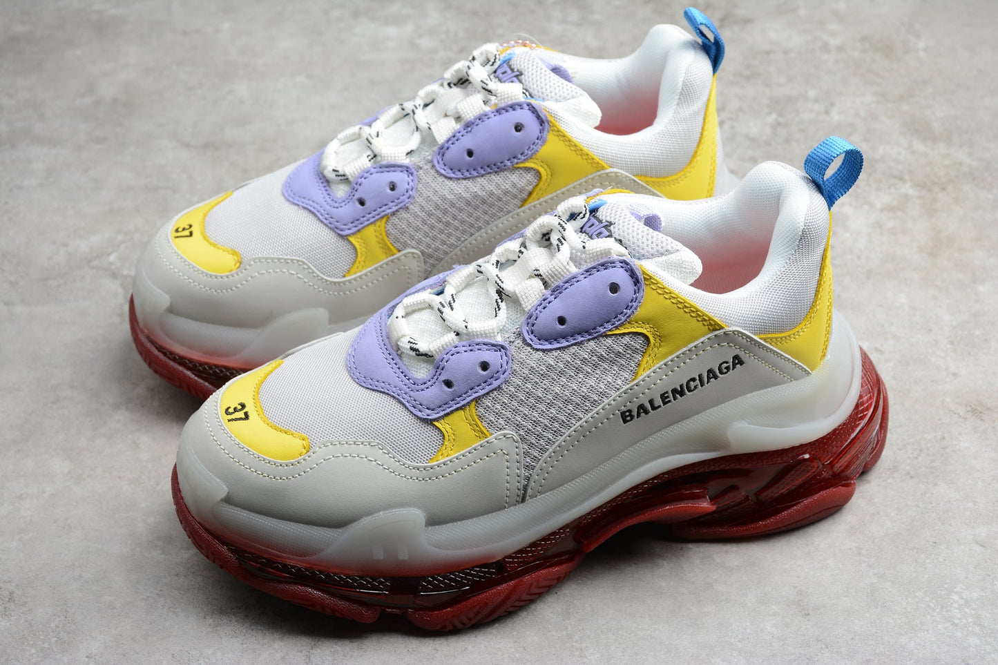 Balenciaga Triple S Clear Sole White Yellow Sneakers