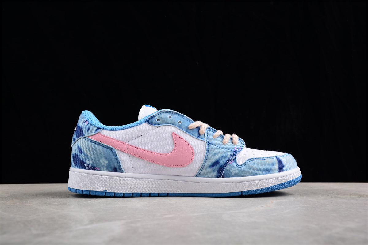 Air Jordan 1 Low SE "Canvas Denim Pink Blue".