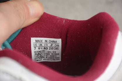 adidas Forum Low White Teal Burgundy Sneakers