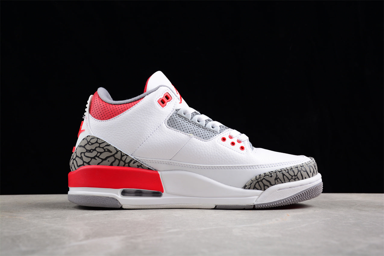 Air Jordan 3 OG Fire Red DIY "Love Basketball" Shoes