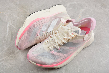 adidas Adizero Adios Pro 3 Chalk White Silver Metallic Clear Pink
