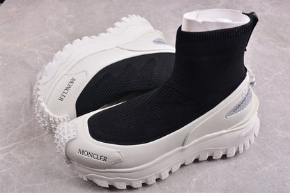 Moncler Trailgrip Sock Black White Sneakers