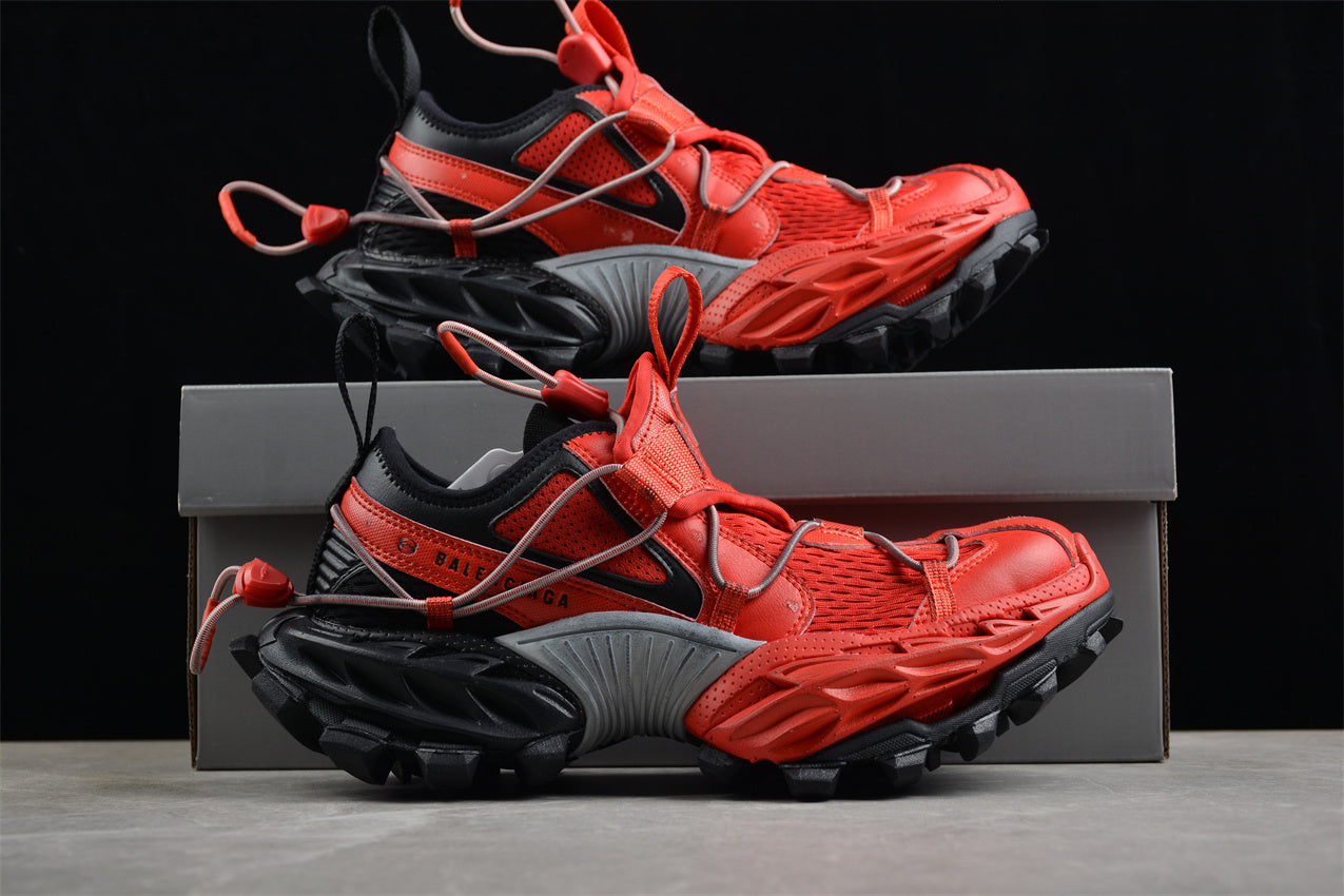 Balenciaga Hike Red Black Sneakers
