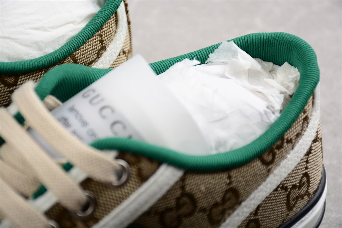 Gucci Tennis 1977 GG Canvas Beige Ebony Sneakers