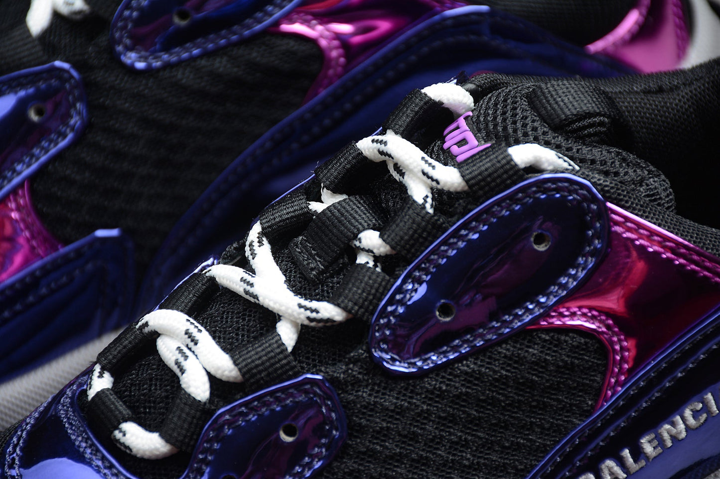 Men's Blue & Purple Metallic Chunky Sneakers