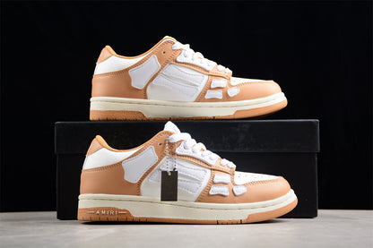 AMIRI Skel Top Low Tan White Sneakers