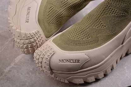 Moncler Trailgrip Sock Green Beige Sneakers