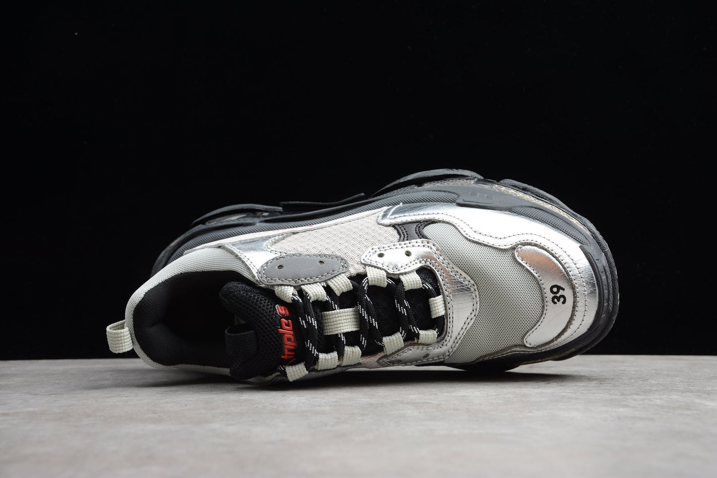 Balenciaga Triple S Clear Sole Grey Silver Black Sneakers