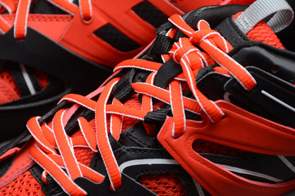 Men's Red & Black Track Performance Sneakers
