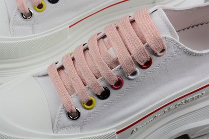 Alexander McQueen Tread Slick White Multi Canvas Sneakers