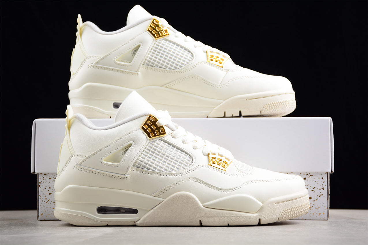 Air Jordan 4 Retro 'White Metallic Gold'