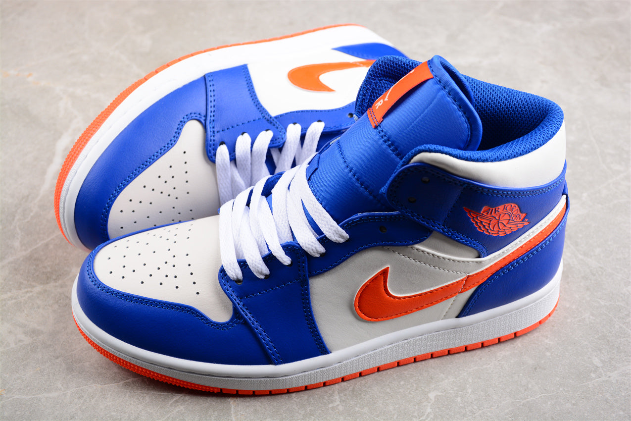Air Jordan 1 Mid "Knicks" Orange Blue
