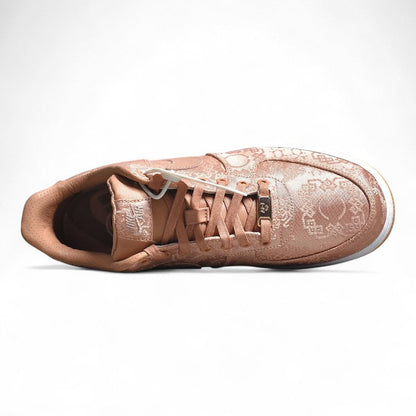 Nike Air Force 1 Low CLOT Rose Gold Silk Sneakers