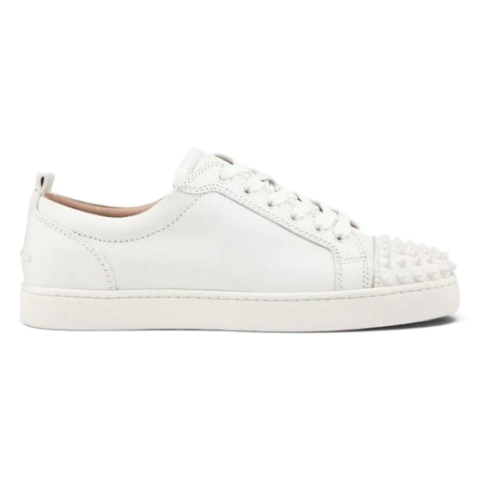 Christian Louboutin Louis Junior Spikes White Sneakers