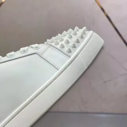 Christian Louboutin Louis Junior Spikes White Sneakers