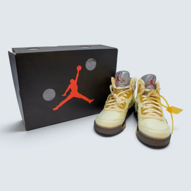 Nike Air Jordan 5 Retro Off-White Sail Sneakers