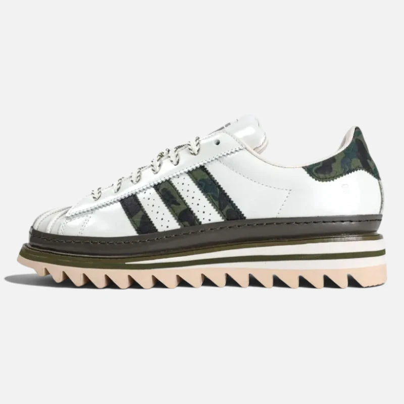 Adidas Superstar CLOT x BAPE Shark Tooth Platform Sneakers