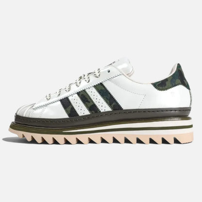 Adidas Superstar CLOT x BAPE Shark Tooth Platform Sneakers