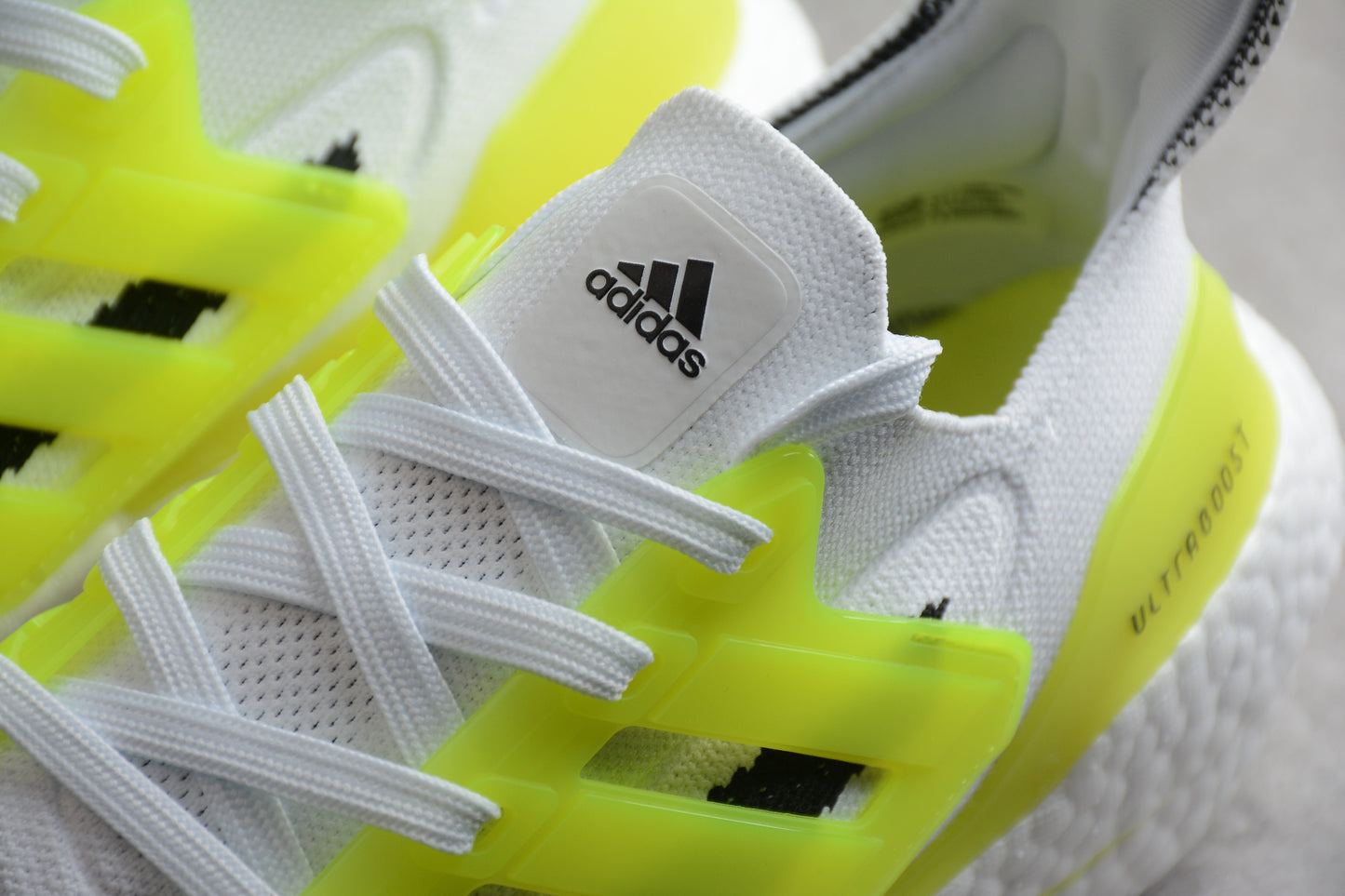 adidas UltraBoost 21 White Solar Yellow