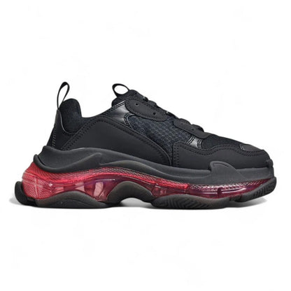 Balenciaga Triple S Clear Sole Black Red
