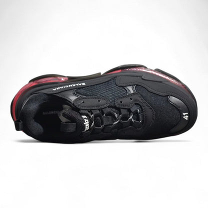 Balenciaga Triple S Clear Sole Black Red