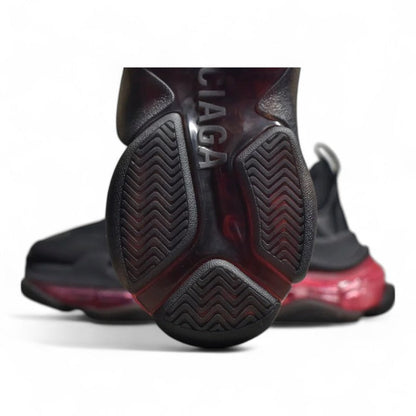 Balenciaga Triple S Clear Sole Black Red